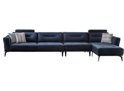 Massive Living room L-shape Dark Blue Corner sofa Modern Luxury Design